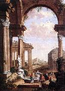 COCK, Paul de Landscape with Roman Ruins Spain oil painting artist